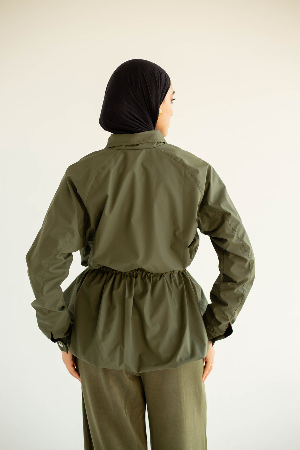 Olive Balloon Jacket