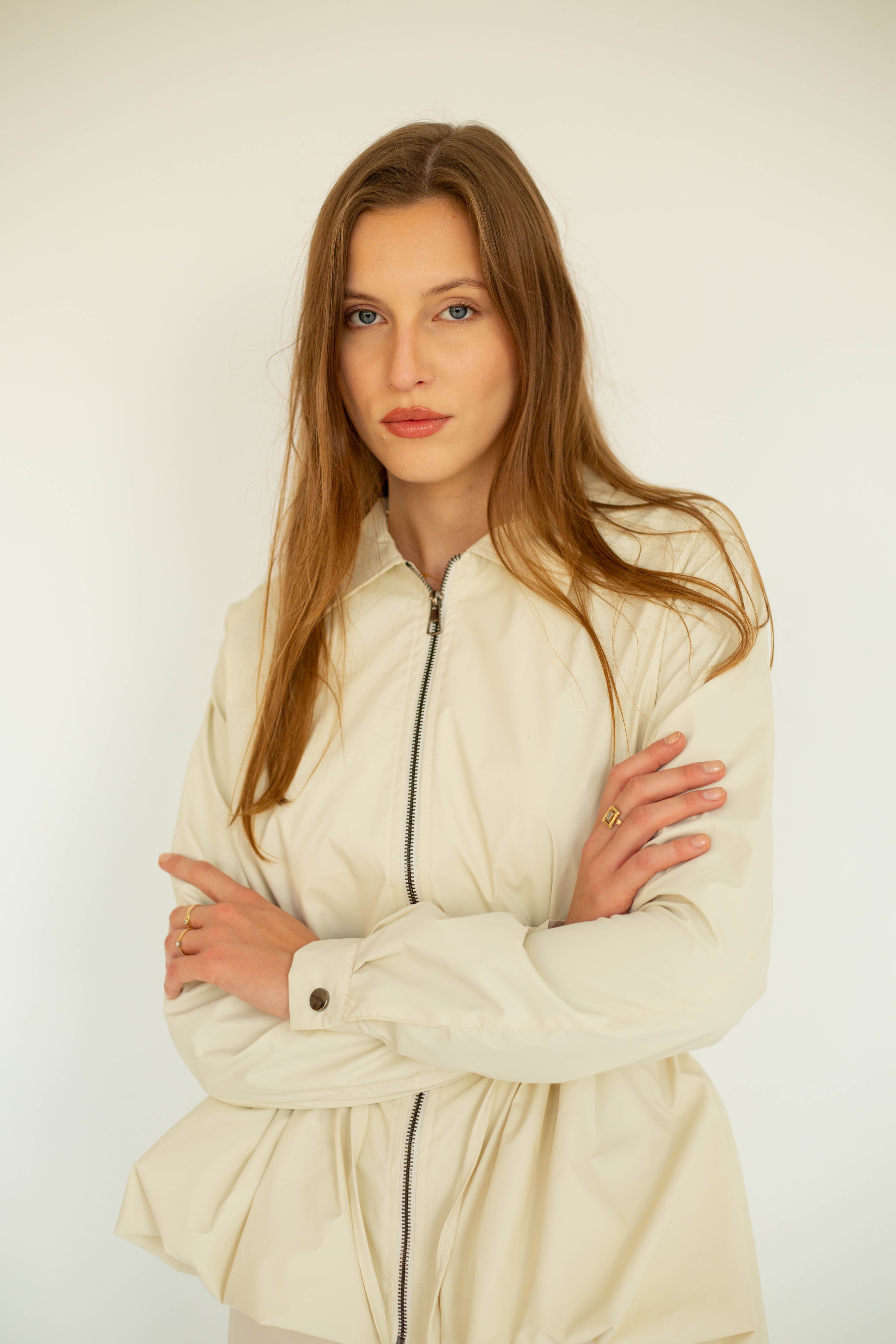 Beige Balloon Jacket