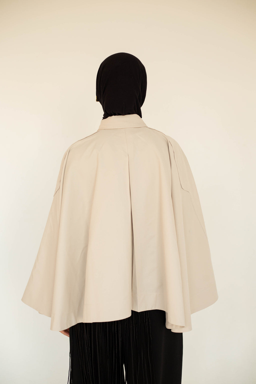 Beige Button Cape