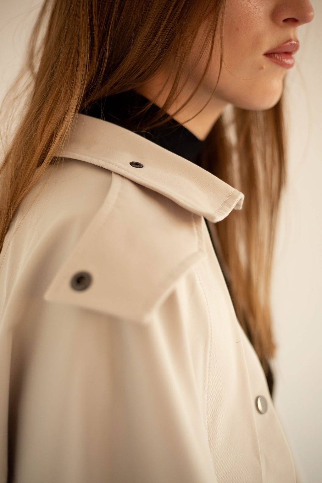 Beige Button Cape