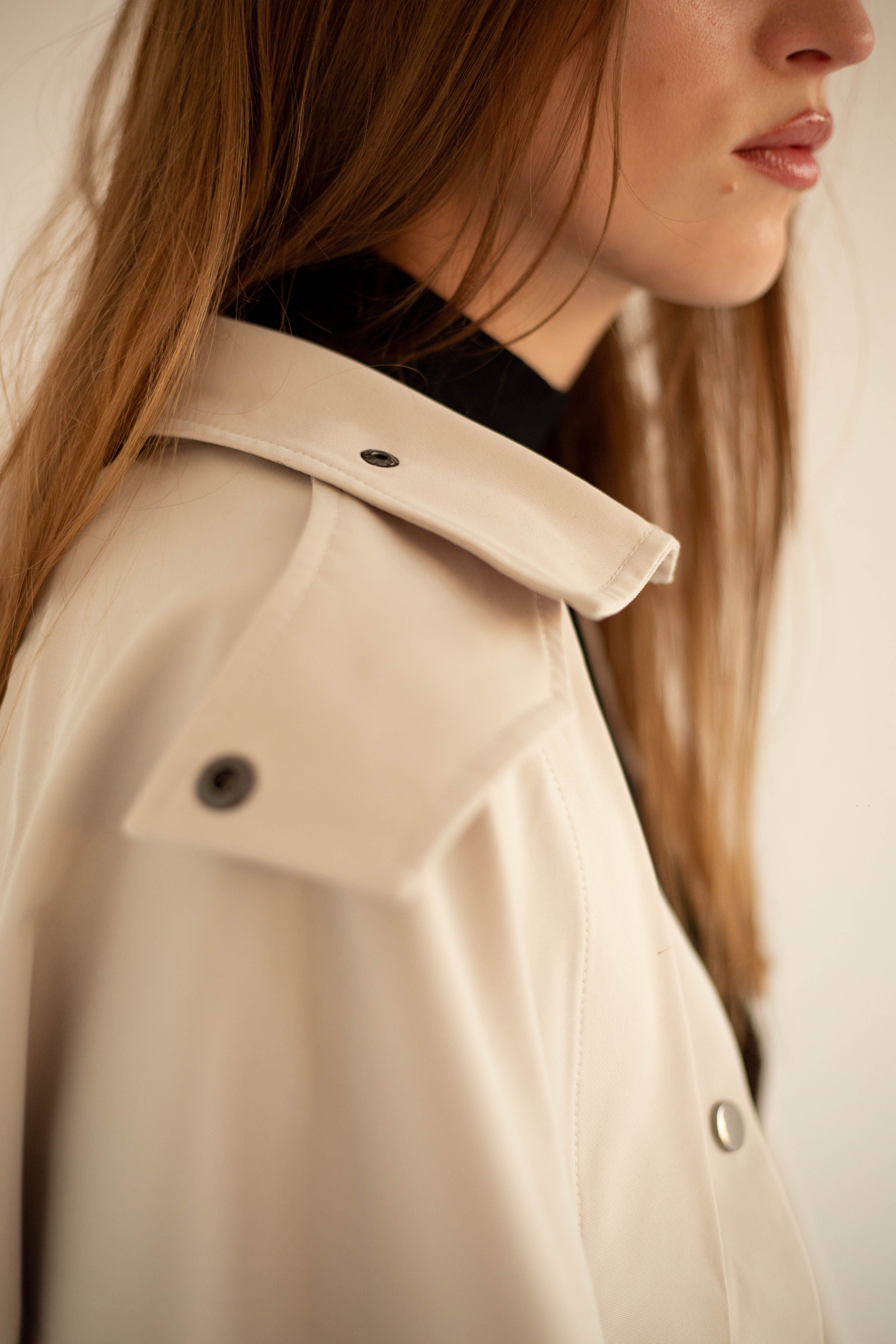 Beige Button Cape